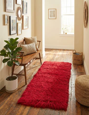 2' 6 x 5' Hand Knotted Moroccan Wool Runner Rug