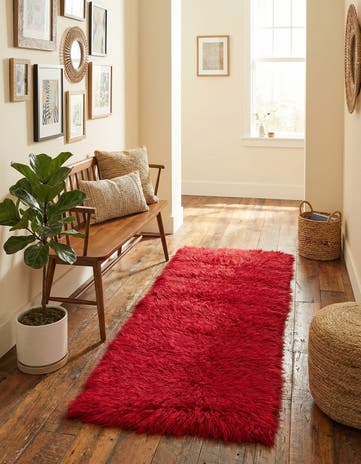 2' 6 x 5' Hand Knotted Moroccan Wool Runner Rug