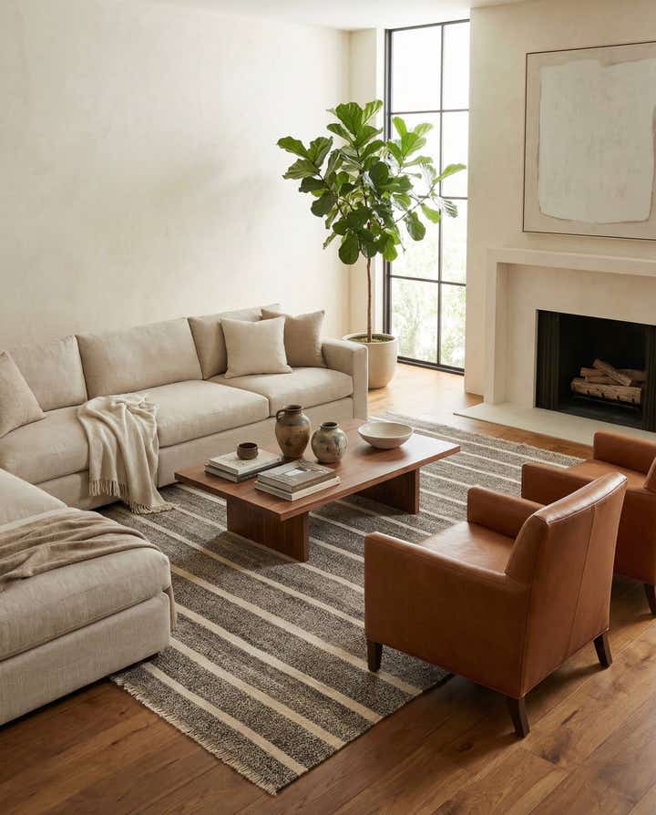 8' 3 x 9' 9 Hand Woven Kilim Modern Wool Rug