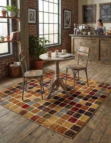Cafe Square Rug