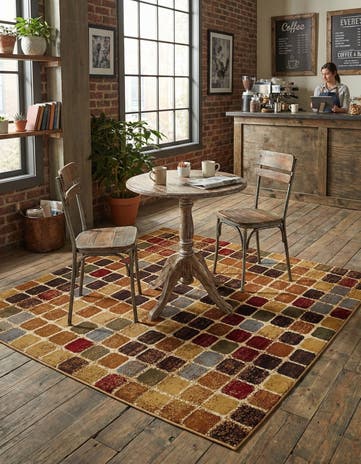 Cafe Square Rug