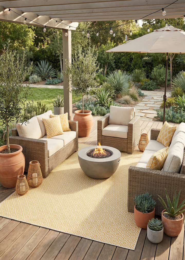 10' 8 x 10' 8 Easy-Clean Jill Zarin Costa Rica Indoor / Outdoor Square Rug