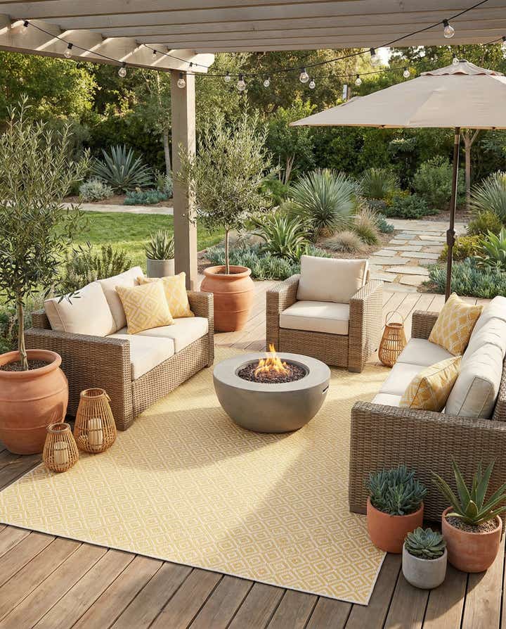 10' 8 x 10' 8 Easy-Clean Jill Zarin Costa Rica Indoor / Outdoor Square Rug