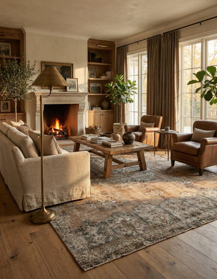 Detail image of  8' x 11' 7  Hand Knotted Ultra Vintage Persian Wool Rug