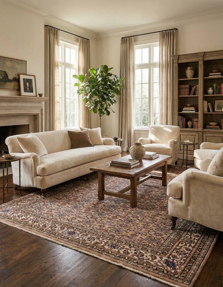 Detail image of 4' 11 x 10' 6 Feraghan Rug