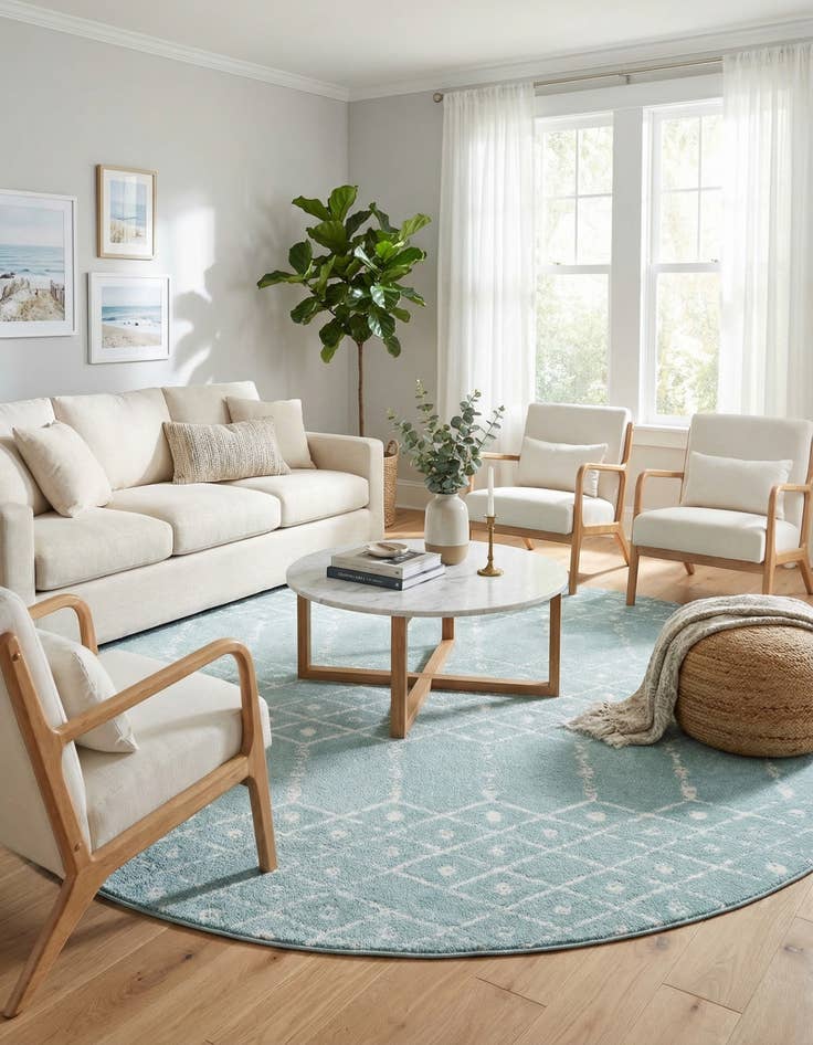 Detail image of 10' x 10' Paxon Trellis Round Rug