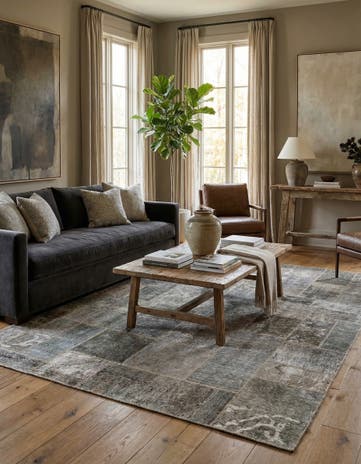 5' 10 x 9' Hand Knotted Ultra Vintage Persian Wool Rug