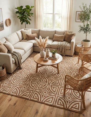 7' 10 x 7' 10 Hand Woven Chenille Jute Square Rug