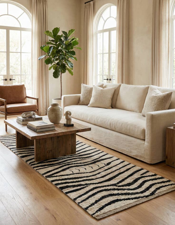 Detail image of 5' x 14'  Hand Knotted Moroccan Wool Runner Rug