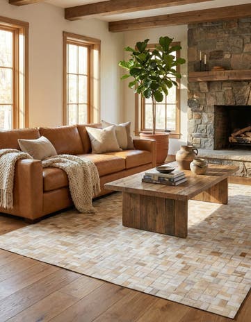 5' 4 x 7' 6 Cowhide Rug