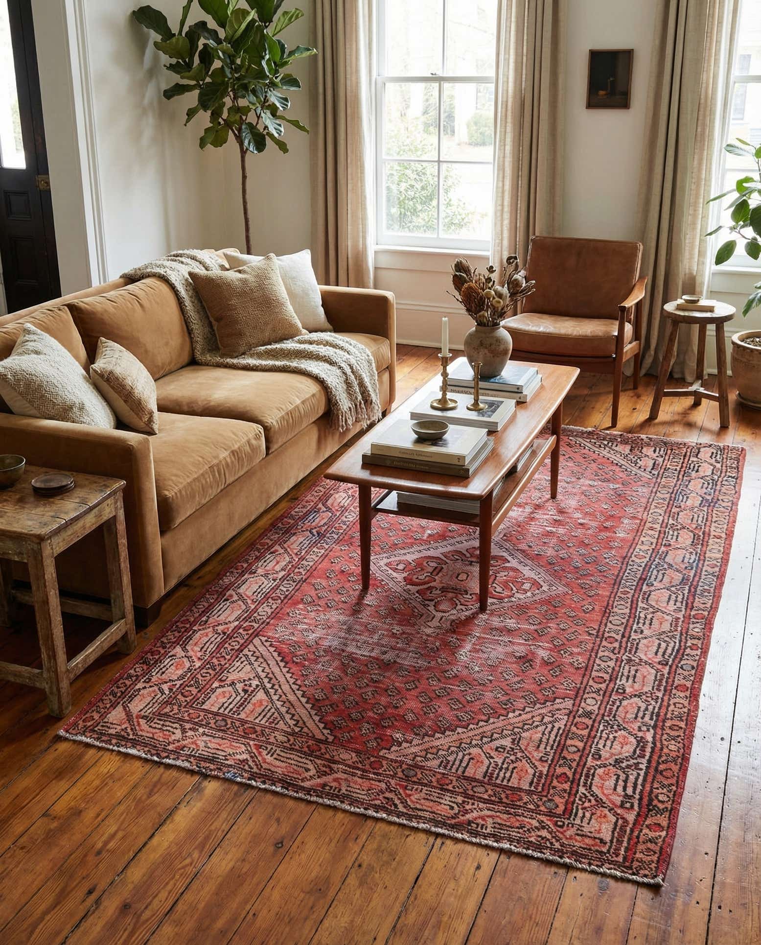 4' x 6' 1 Hand Knotted Ultra Vintage Persian Wool Rug