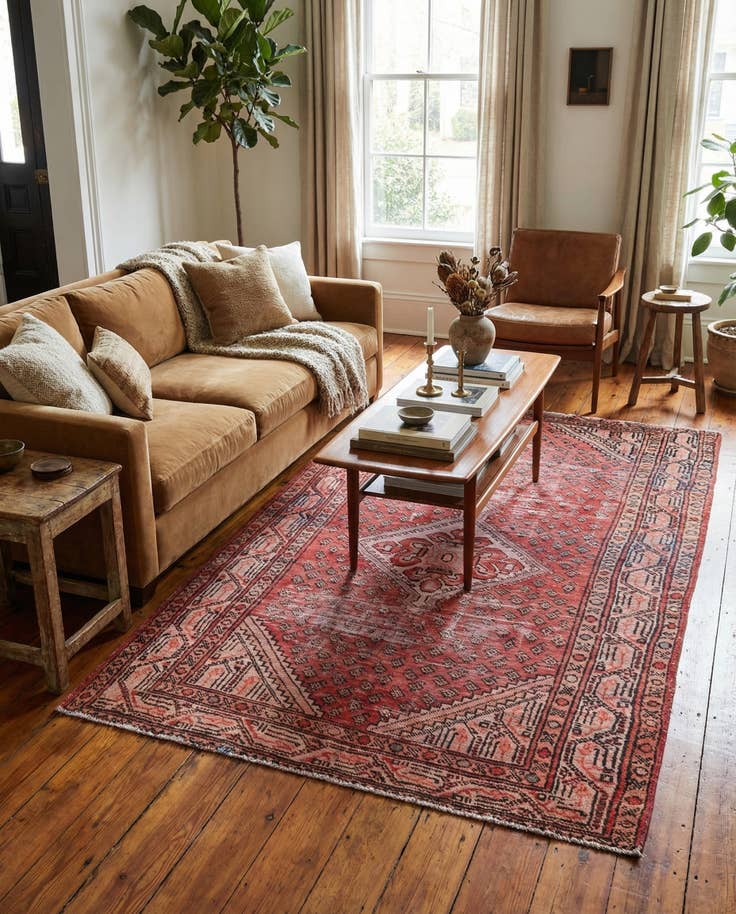 Detail image of 4' x 6' 1 Hand Knotted Ultra Vintage Persian Wool Rug