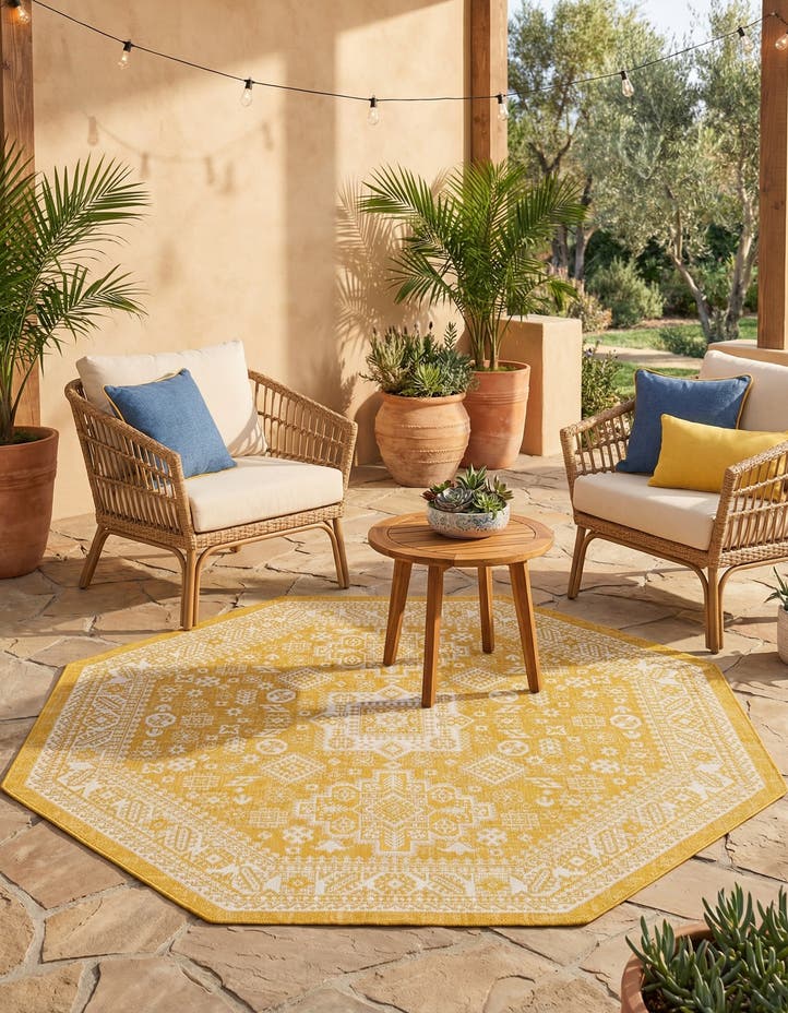 7' 10 x 7' 10 Easy-Clean Aztec Indoor / Outdoor ...