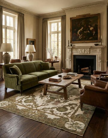 7' 4 x 10' 9 Hand Knotted Vintage Royal Persian Wool Rug