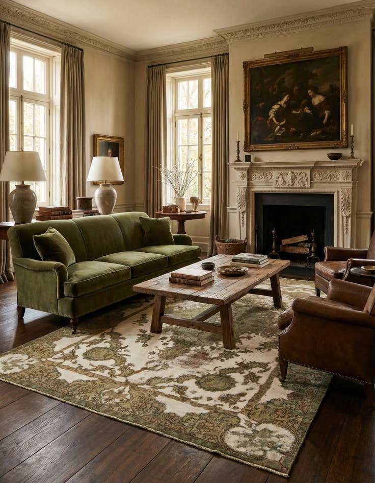 Detail image of 7' 4 x 10' 9  Hand Knotted Vintage Royal Persian Wool Rug