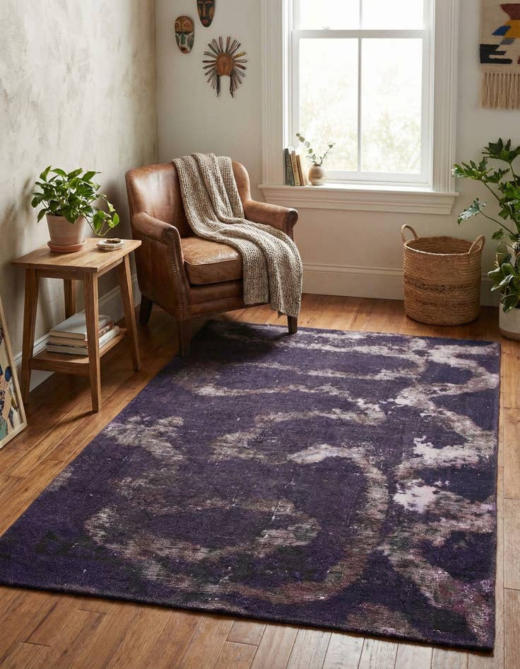 Detail image of 3' 4 x 5'  Hand Knotted Ultra Vintage Persian Wool Rug