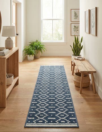 Blue Oslo Runner Rug