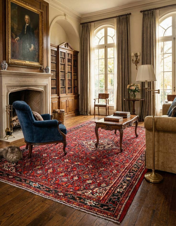 Detail image of 6' 11 x 10' 2 Hamedan Wool Rug