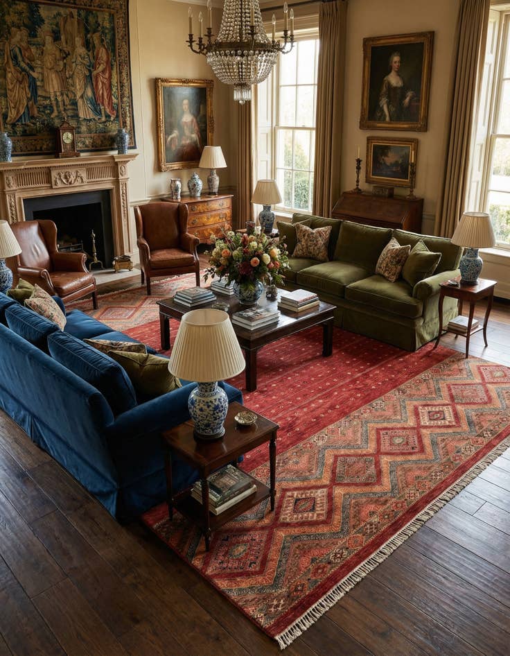 Detail image of 8' 1 x 11' 4  Hand Knotted Ariana Ziegler Rug