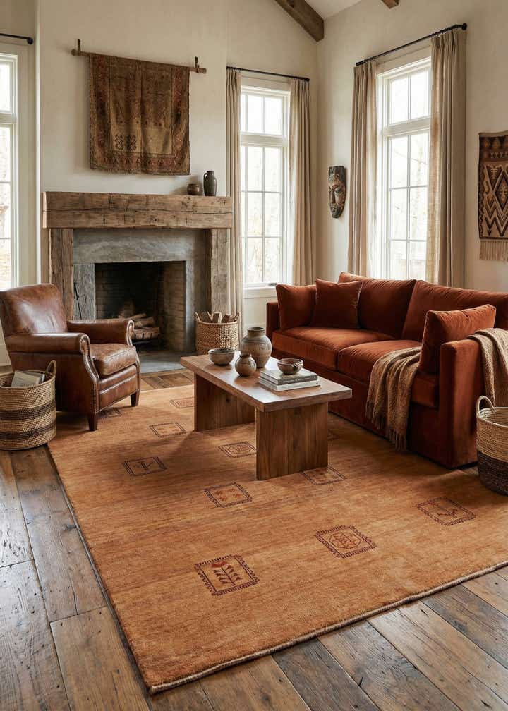 4' 11 x 6' 8 Gabbeh Rug