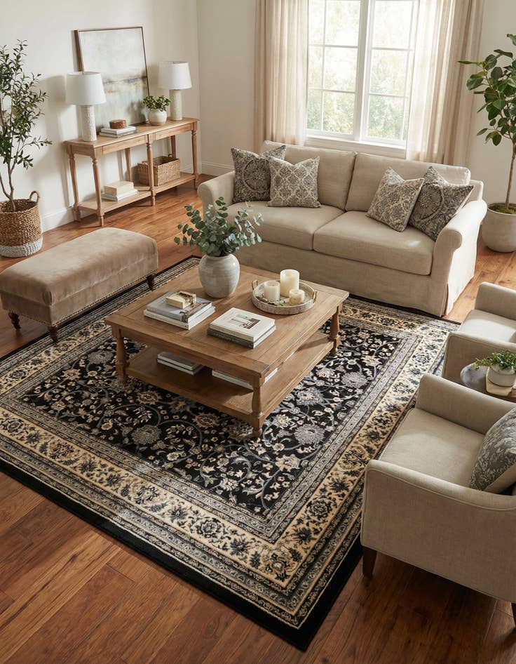 Detail image of  10' x 10' Yasmin Square Rug