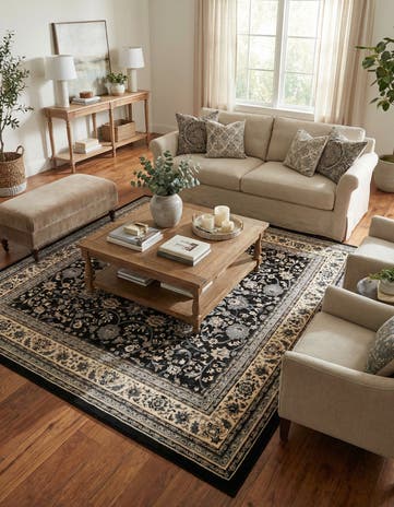 10' x 10' Kashan Design Square Rug