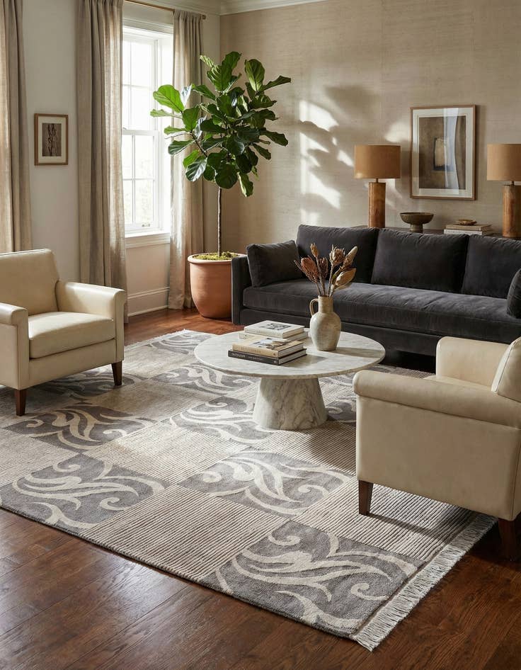 Detail image of 5' 9 x 7' 11  Hand Knotted Darya Wool Rug