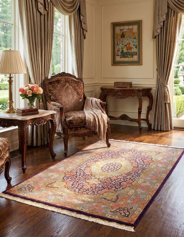 3' 3 x 5' 2 Ghom Silk Rug