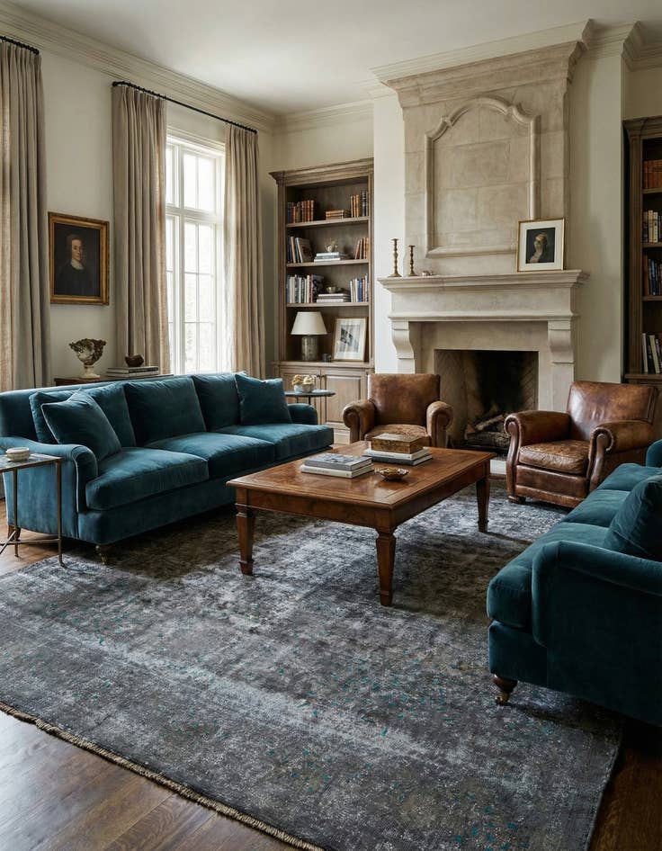 Detail image of 9' 9 x 12' 8 Vintage Royal Wool Rug