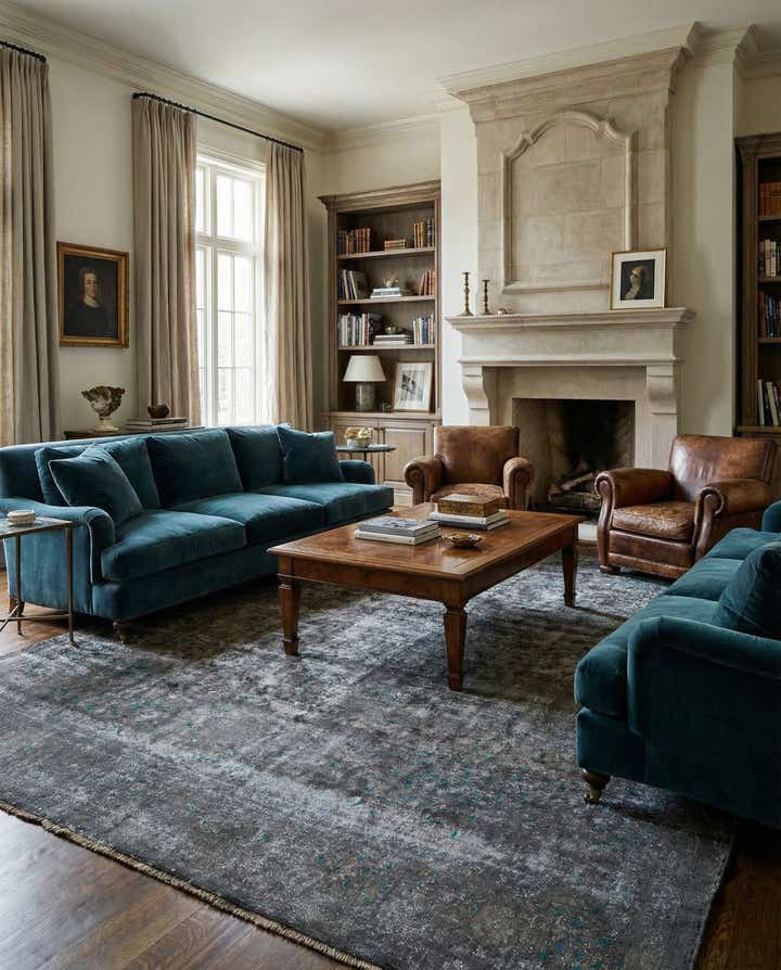 9' 9 x 12' 8 Vintage Royal Wool Rug