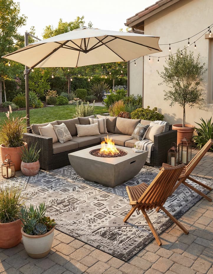 12' x 12' Easy-Clean Aztec Indoor / Outdoor ...