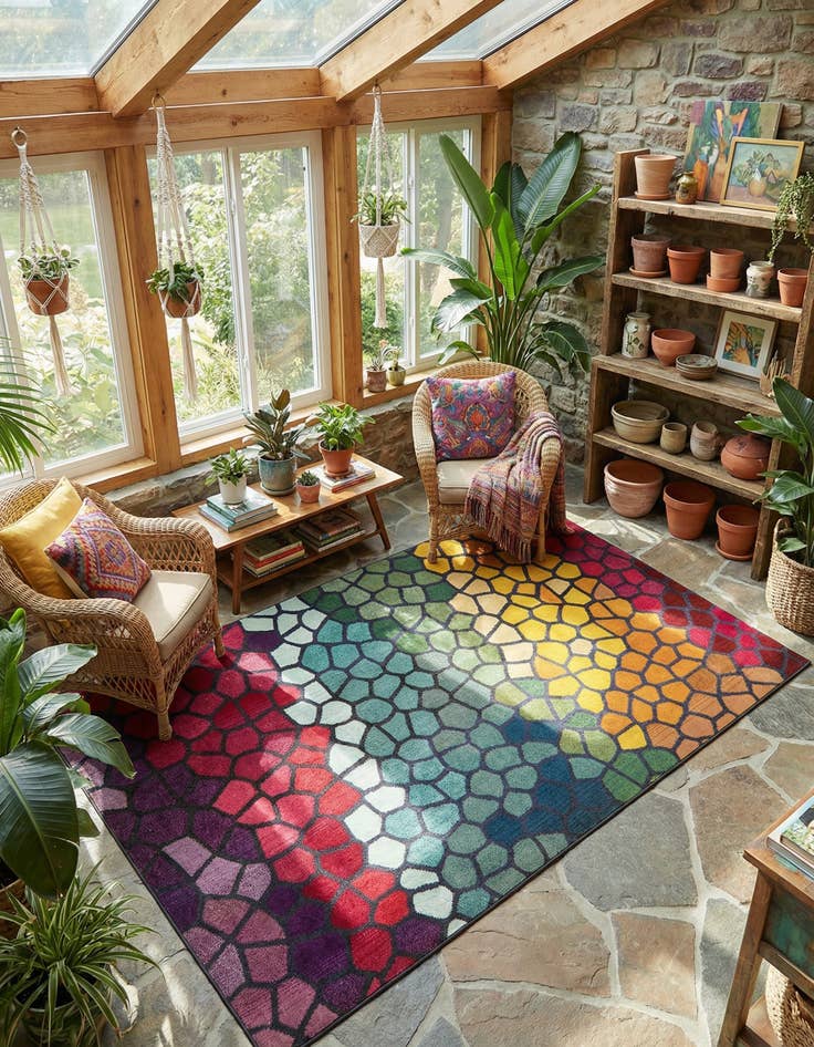 Detail image of 7' x 10' Washable Casablanca Rug