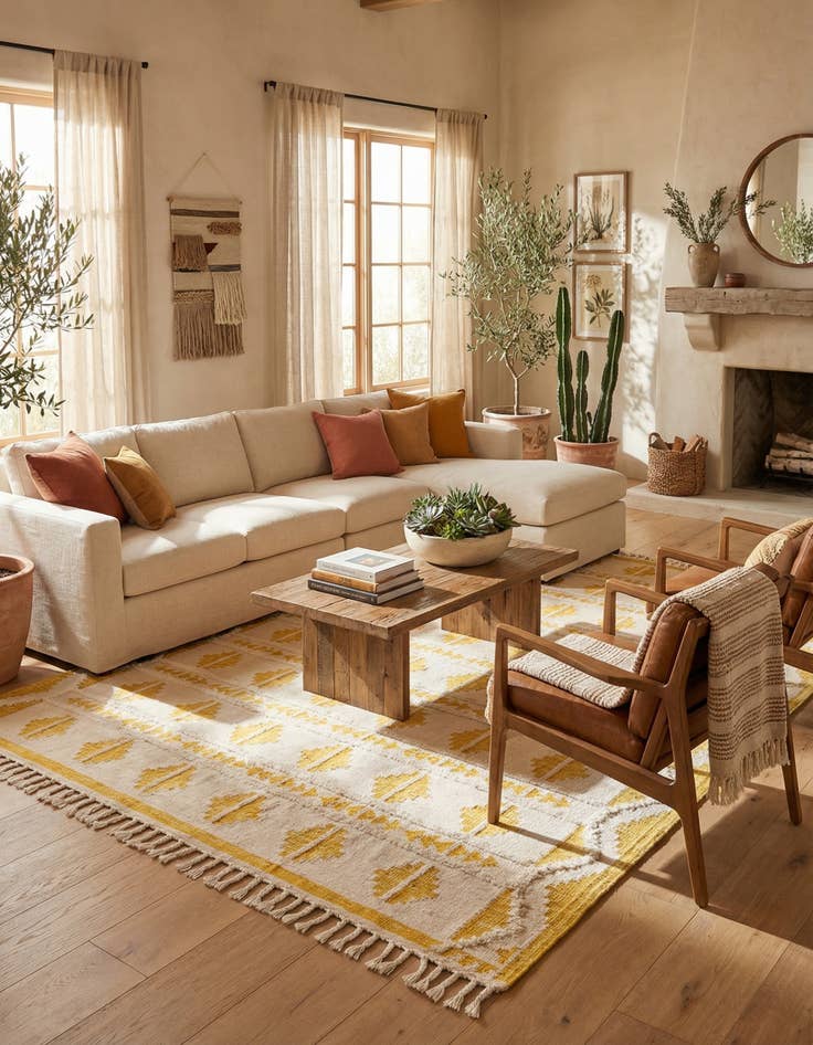 Detail image of 10' x 14' 1  Hand Woven Arizona Wool Rug