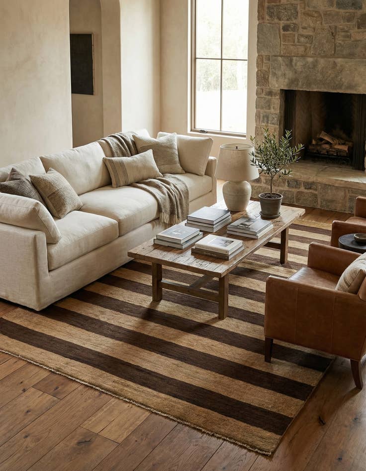 Detail image of  5' 4 x 7' 7  Hand Knotted Modern Ziegler Rug