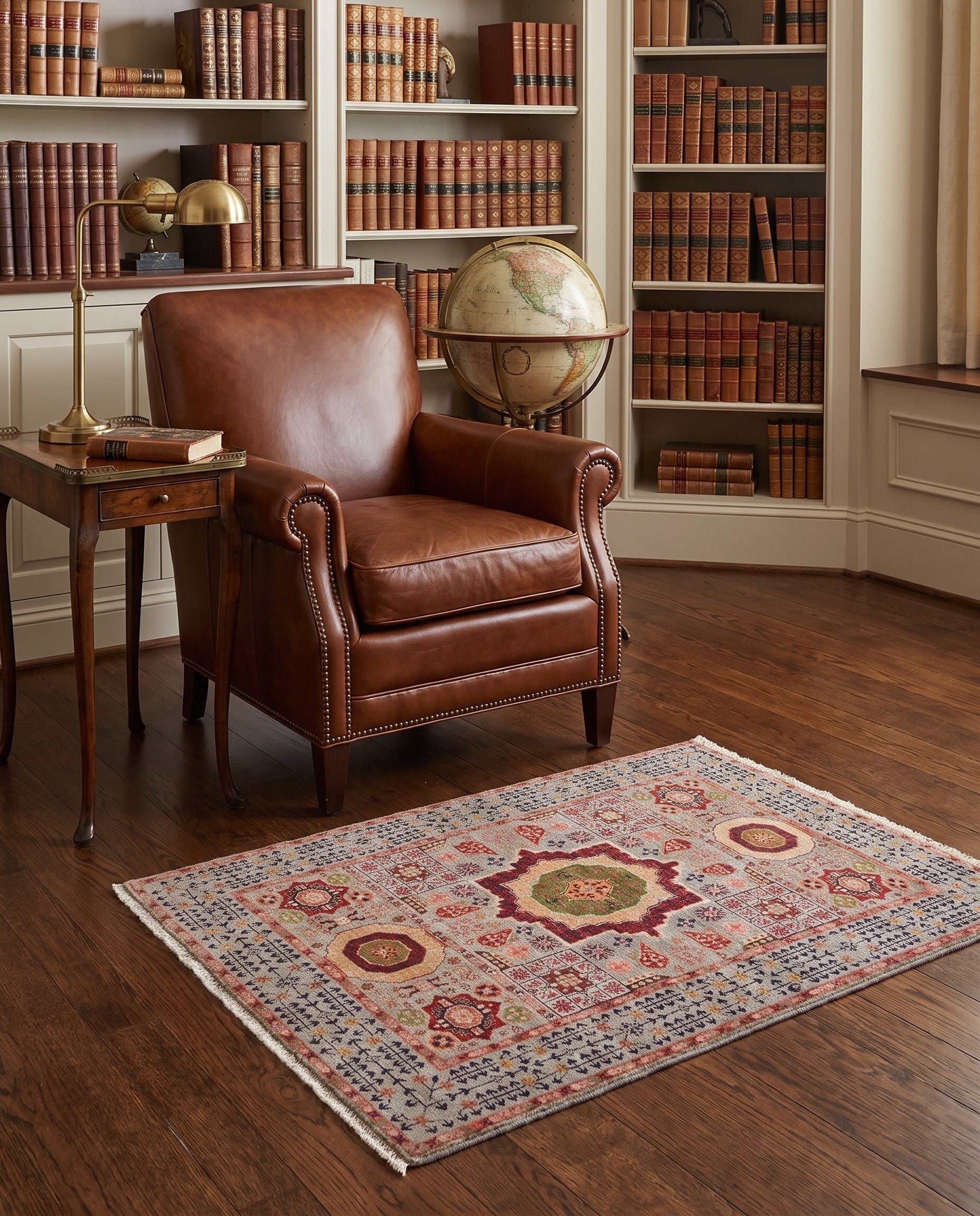 3' 5 x 4' 11 Hand Knotted Mamluk Ziegler Rug