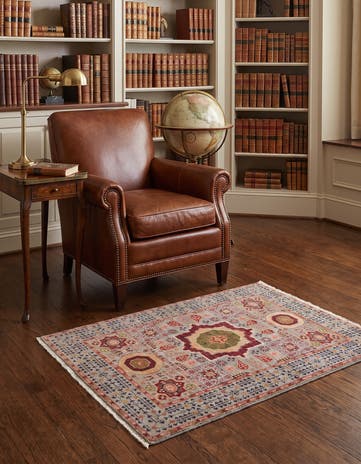 3' 5 x 4' 11 Hand Knotted Mamluk Ziegler Rug
