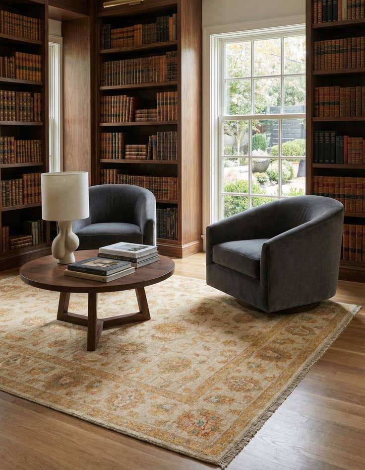 Detail image of 5' 1 x 6' 6 Kaizar Wool Rug