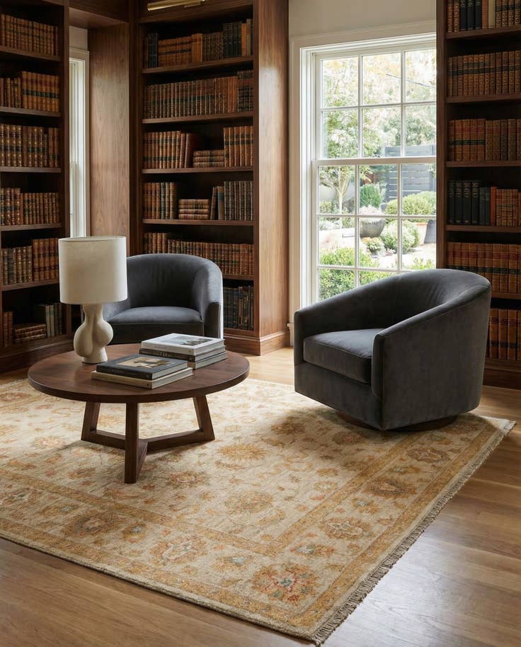 Detail image of 5' 1 x 6' 6 Kaizar Wool Rug