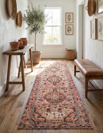 2' 8 x 8' 8 Hand Knotted Ultra Vintage Persian Wool Runner Rug