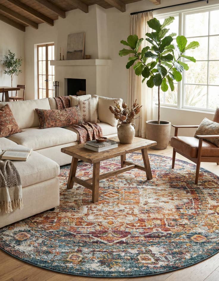 Detail image of  7' 10 x 7' 10 Isabella Round Rug