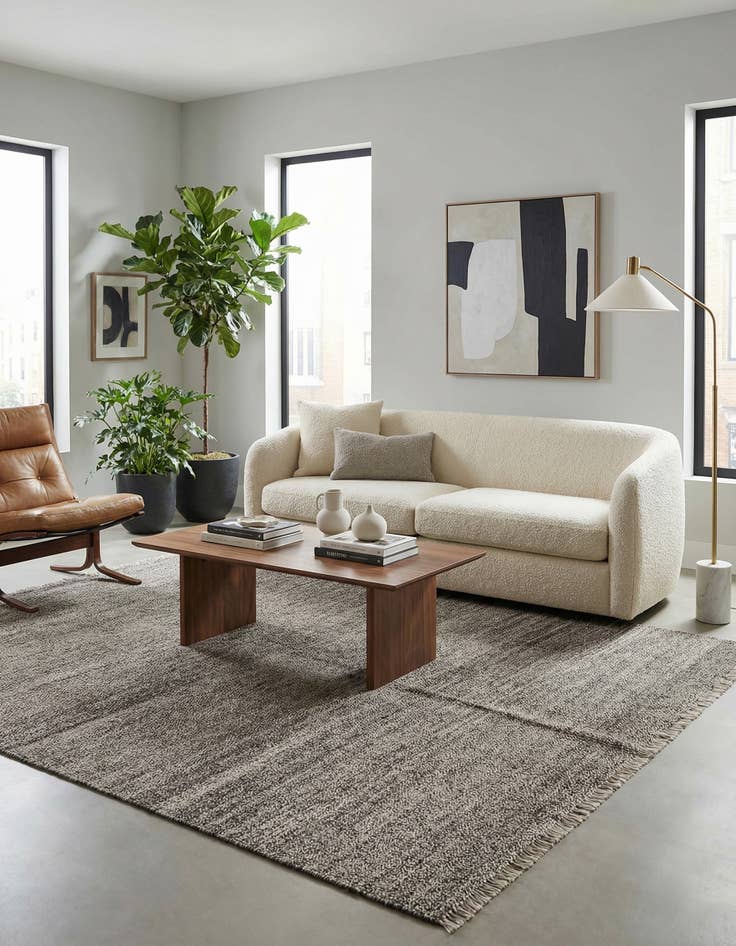 Detail image of 6' 9 x 9' 5  Hand Woven Kilim Modern Wool Rug