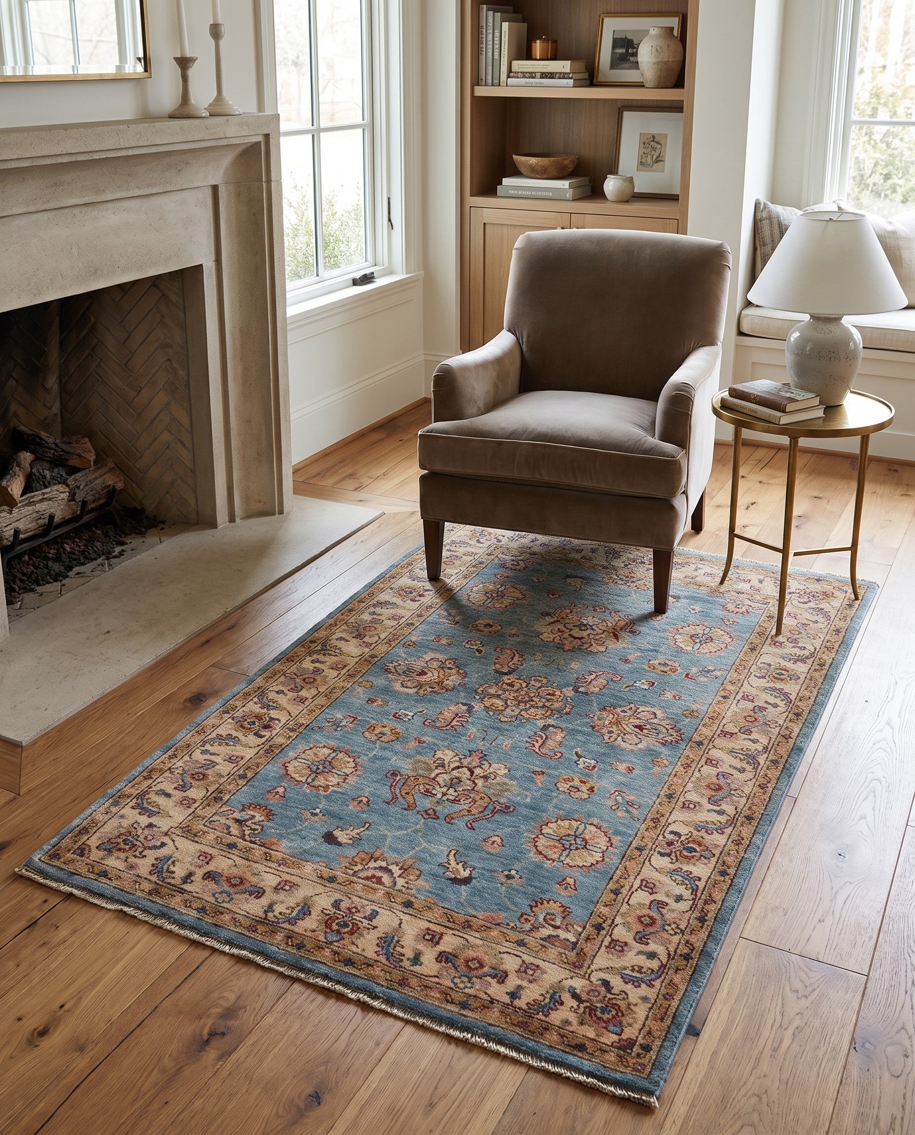 3' 4 x 5' 4 Hand Knotted Ziegler Rug