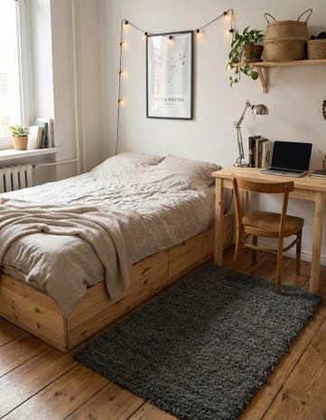 2' x 3' Solid Shag Rug