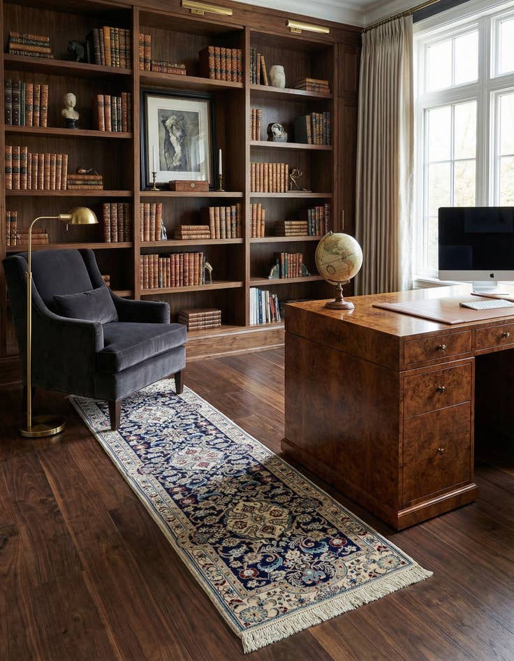 Detail image of 1' 8 x 6' 6  Hand Knotted Nain Rug