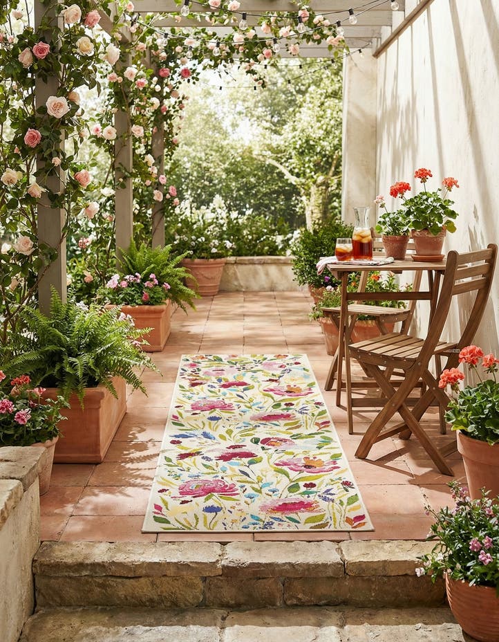 2' x 8' Easy-Clean Botanical Indoor / Outd...