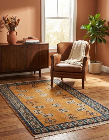 2' 8 x 4' 1 Hand Knotted Ziegler Wool Rug