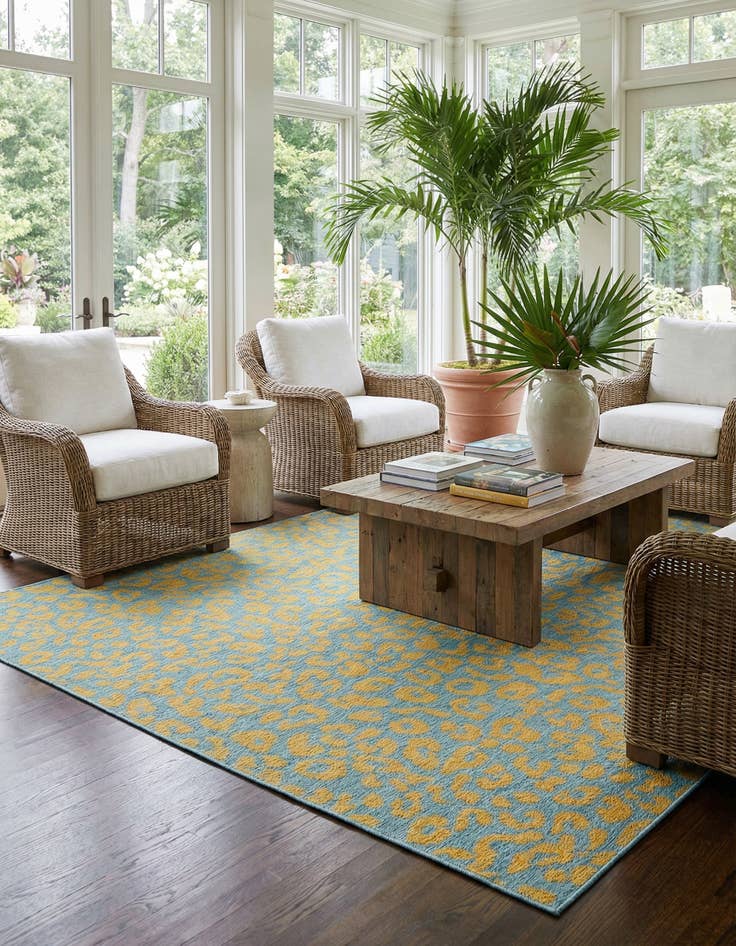 Detail image of  13' x 13'  Washable Safari Indoor / Outdoor Square Rug