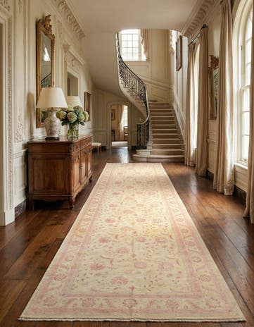 7' 4 x 21' 7 Hand Knotted Peshawar Ziegler Oriental Runner Rug