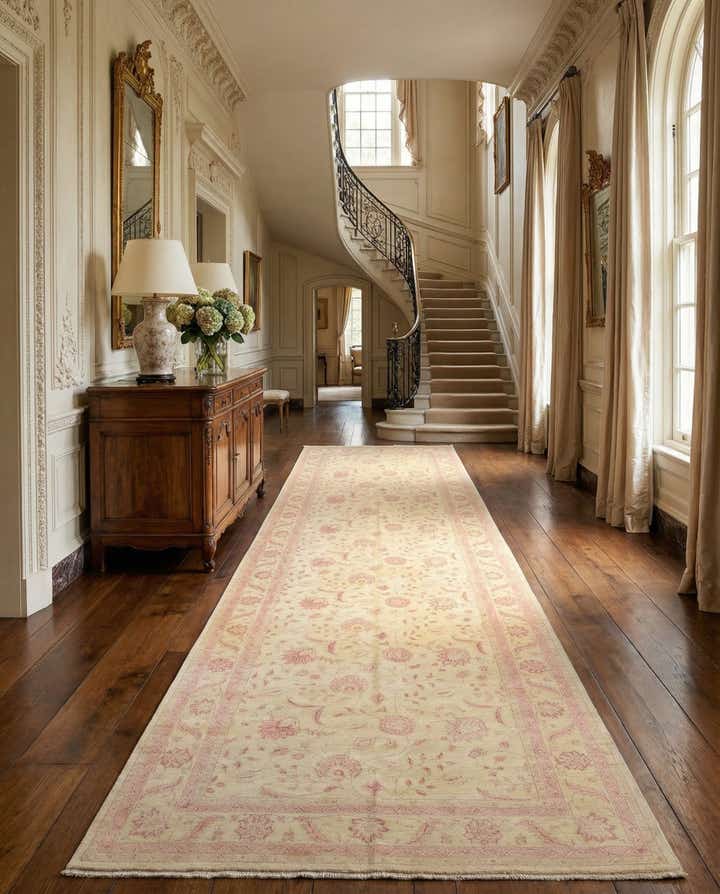 7' 4 x 21' 7 Hand Knotted Peshawar Ziegler Oriental Runner Rug