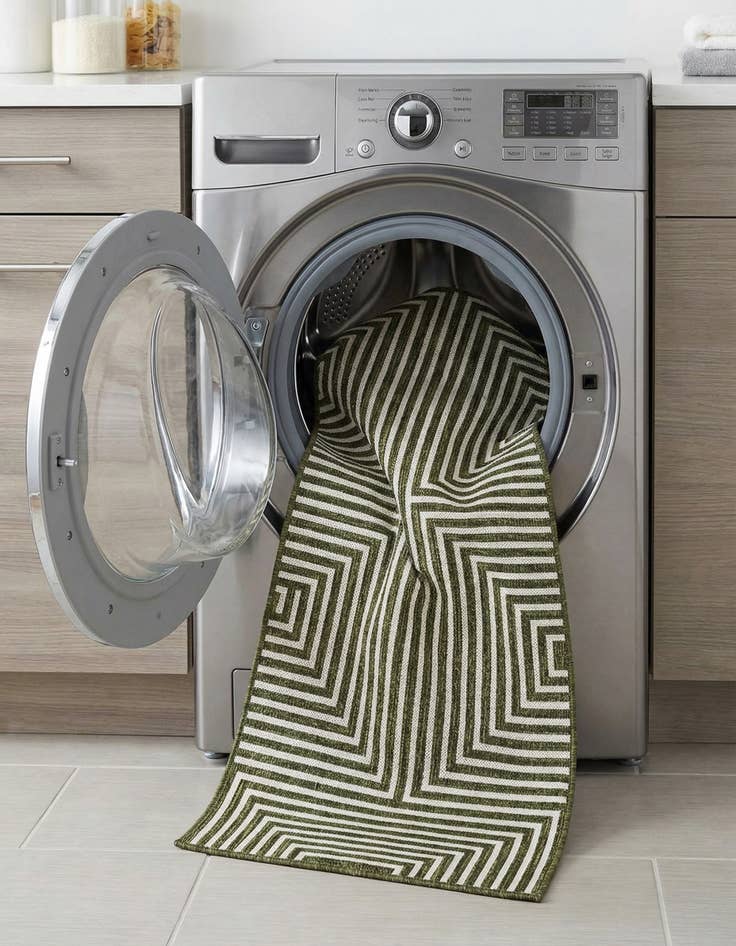 Detail image of 2' 7 x 12'  Washable Modern Indoor / Outdoor Runner Rug